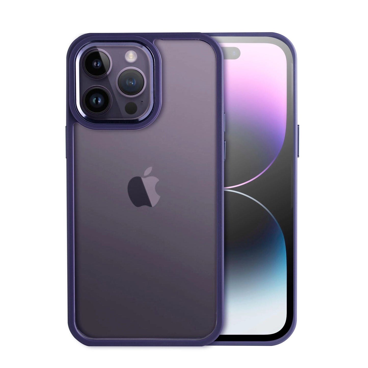 J-Case Deep Purple Transparent Back Case with Borders