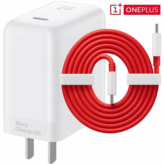 OnePlus 8T/9/8 Pro/7T 65W Warp Charge Adapter & Type-C Cable